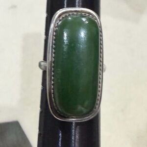 Green Nephrite Jade Ring